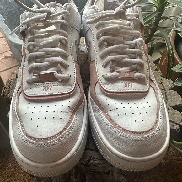 Nike Air Force 1 Shadow White and Pink Women's Shoes - Picture 3 of 11